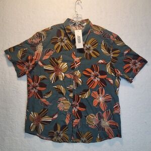 Jogal Cotton Blend Short Sleeve Hawaiian Shirt Men's Size XL